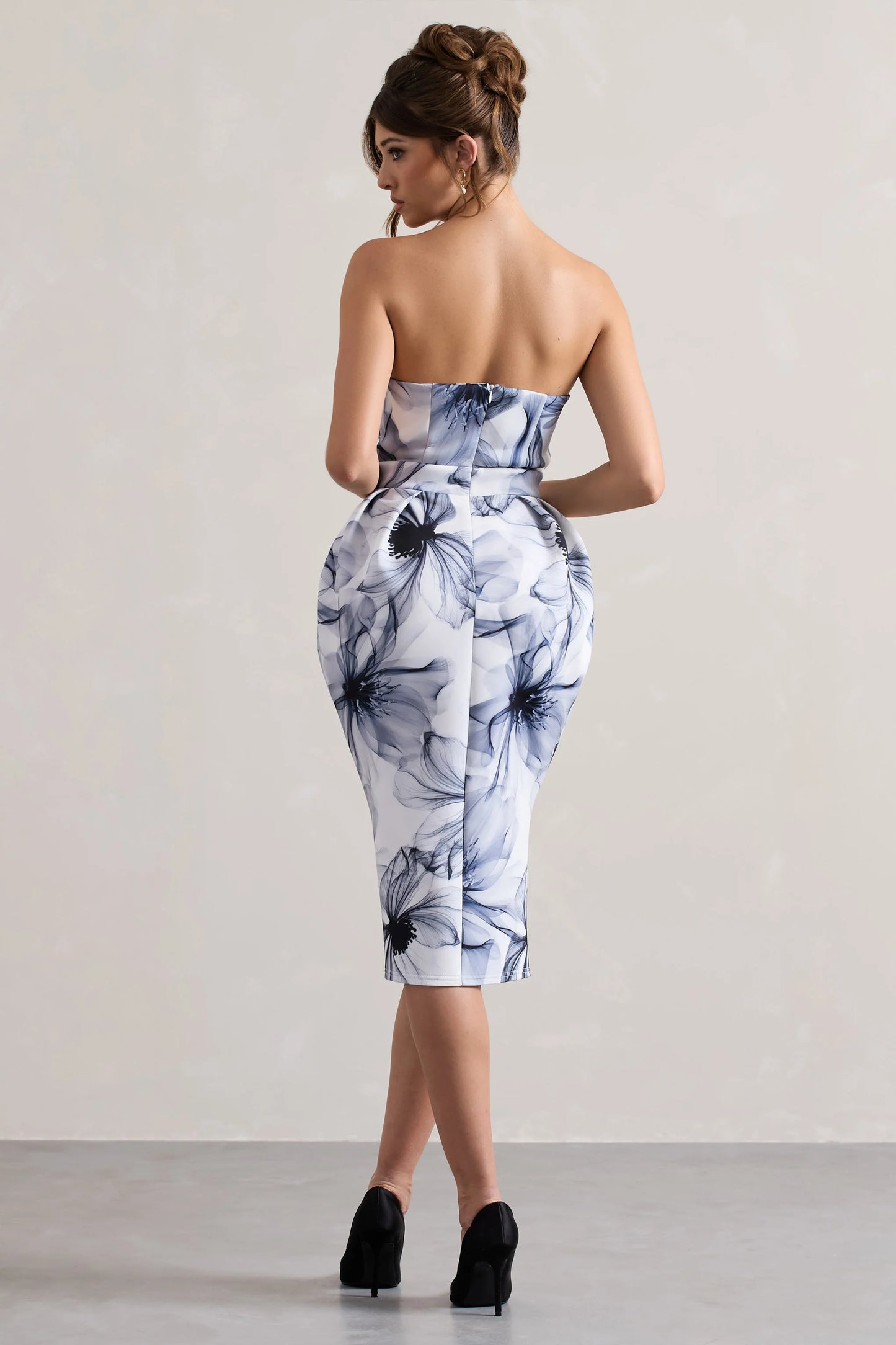 Chateau | Mono Print Bandeau Midi Dress